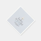 Baby Het is koud buiten Boy Blue Baby shower Servet (Hoek)