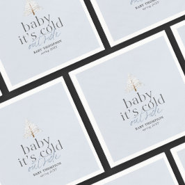 Baby Het is koud buiten Boy Blue Baby shower Servet