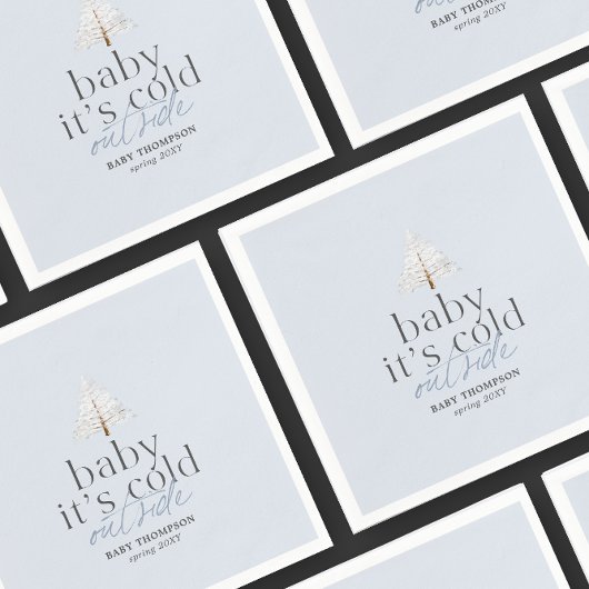 Baby Het is koud buiten Boy Blue Baby shower Servet