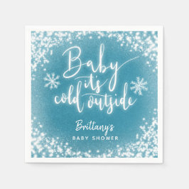 Baby Het is koud buiten Boy Shower Servet