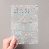 Baby Het is koud buiten Boys Winter Baby shower Acryl Uitnodigingen (Insitu (Draagbaar))