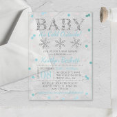 Baby Het is koud buiten Boys Winter Baby shower Acryl Uitnodigingen