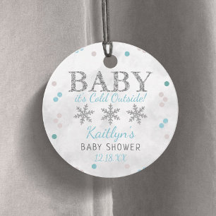 Baby Het is koud buiten Boys Winter Baby shower Bedankjes Labels
