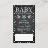 Baby Het is koud buiten Boys Winter Baby shower Informatiekaartje (Voorkant)