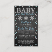 Baby Het is koud buiten Boys Winter Baby shower Informatiekaartje (Voorkant)