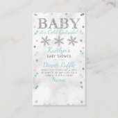 Baby Het is koud buiten Boys Winter Baby shower Informatiekaartje (Voorkant)