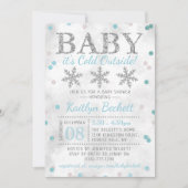 Baby Het is koud buiten Boys Winter Baby shower Kaart (Voorkant)