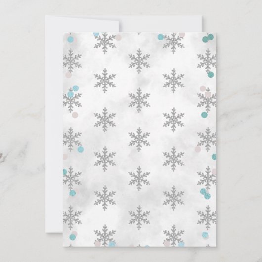 Baby Het is koud buiten Boys Winter Baby shower Kaart (Achterkant)