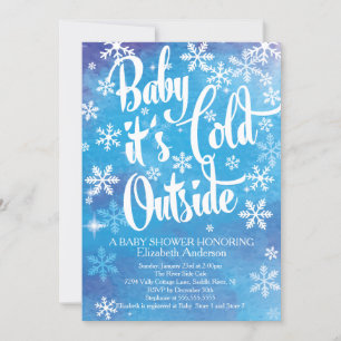 Baby Het is koud buiten Boys Winter Baby shower Kaart