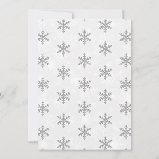 Baby Het is koud buiten Boys Winter Baby shower Kaart (Achterkant)