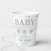 Baby Het is koud buiten Boys Winter Baby shower Papieren Bekers (Voorkant)