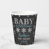Baby Het is koud buiten Boys Winter Baby shower Papieren Bekers (Voorkant)