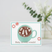 "Baby, het is koud buiten!" Briefkaart (Staand voorkant)