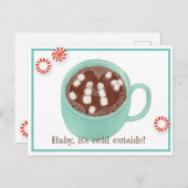 "Baby, het is koud buiten!" Briefkaart (Voorkant / Achterkant)