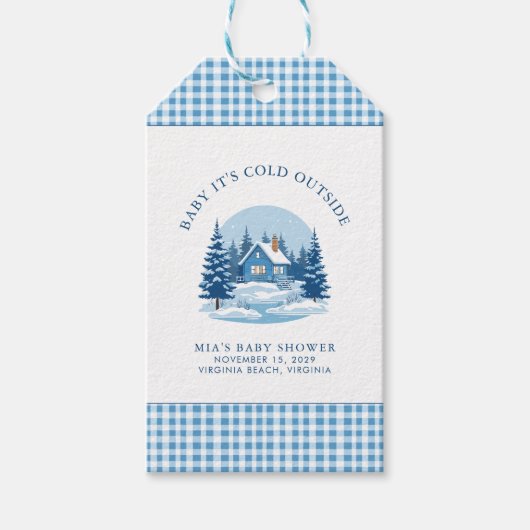 Baby Het is koud buiten cadeau Label Cadeaulabel (Voorkant)