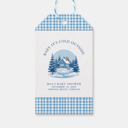 Baby Het is koud buiten cadeau Label Cadeaulabel (Achterkant)