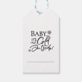 Baby het is koud buiten cadeau Labels Cadeaulabel (Voorkant)