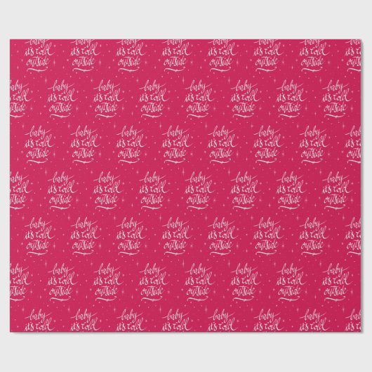 Baby Het is Koud buiten Cadeaupapier (Vlak)