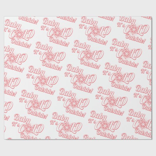 Baby het is koud buiten cadeaupapier (Vlak)