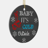 Baby Het is koud buiten Chalkboard Ornament (Rechts)