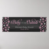 Baby Het is koud buiten Chalkboard Roze Baby showe Poster (Voorkant)