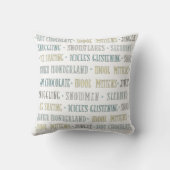 Baby Het is koud buiten Chalkboard Winter Words Kussen (Achterkant)