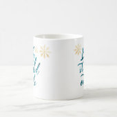 Baby Het is koud buiten Chic Blue Waterverf Script Koffiemok (Center)