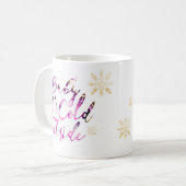 Baby Het is koud buiten Chic Pink Waterverf Script Koffiemok (Voorkant links)