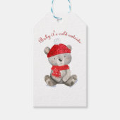 Baby Het is koud buiten Christmas Beer Gift Label Cadeaulabel (Voorkant)