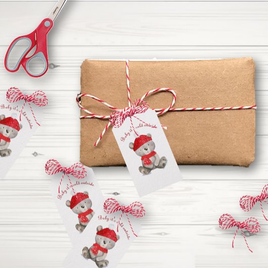 Baby Het is koud buiten Christmas Beer Gift Label Cadeaulabel