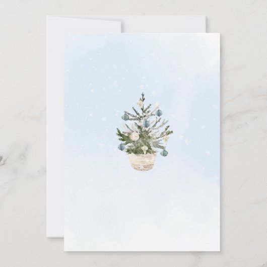 Baby Het is koud buiten Christmas boy baby shower Kaart (Achterkant)