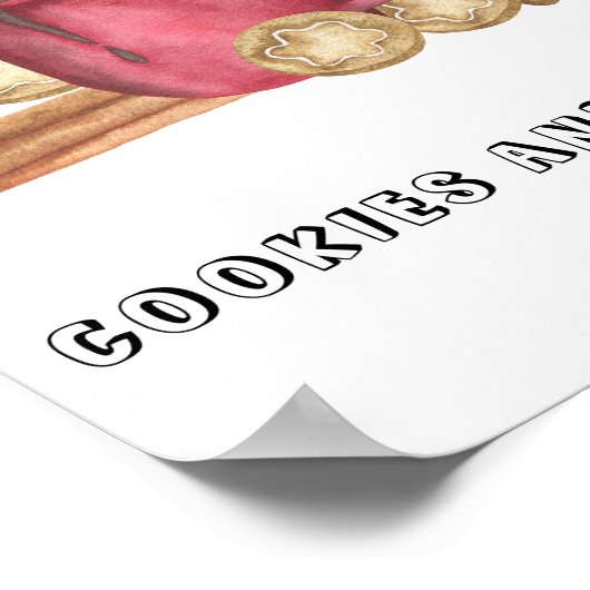 Baby het is koud buiten Cookies en cacao Poster (Hoek)