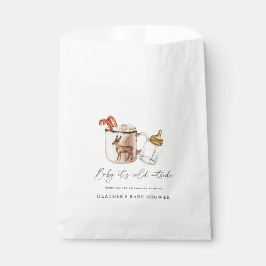 Baby Het is koud buiten Cozy Winter Baby shower Bedankzakje (Voorkant)