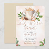 Baby Het is koud buiten Cozy Winter Baby shower Kaart (Voorkant / Achterkant)