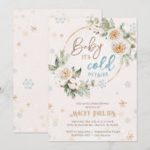 Baby Het is koud buiten Cozy Winter Shower Sprinkl Kaart (Voorkant / Achterkant)