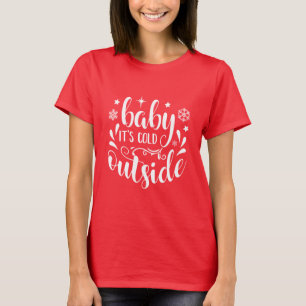 Baby het is koud buiten Dames Kerst Rood T-shirt
