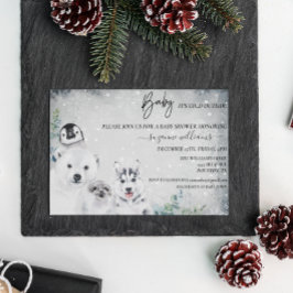 Baby Het is koud buiten de Arctic Animal Shower Wi Kaart