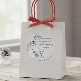 Baby Het is koud buiten de Arctic Animal Shower Wi Ronde Sticker