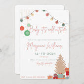 Baby het is koud buiten de baby shower uitnodiging (Voorkant / Achterkant)