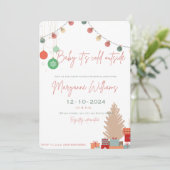 Baby het is koud buiten de baby shower uitnodiging (Staand voorkant)