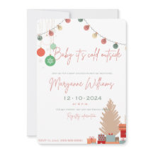 Baby het is koud buiten de baby shower uitnodiging