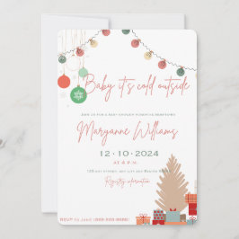 Baby het is koud buiten de baby shower uitnodiging