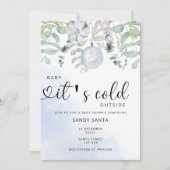 Baby het is koud buiten de baby shower uitnodiging (Voorkant)