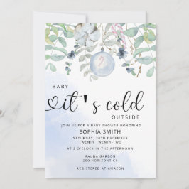 Baby het is koud buiten de baby shower uitnodiging