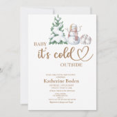 Baby het is koud buiten de baby shower uitnodiging (Voorkant)