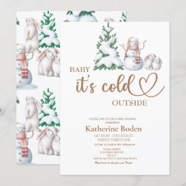Baby het is koud buiten de baby shower uitnodiging
