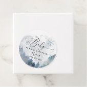 Baby Het is koud buiten de Blauwe Winterpooier Bedankjes Labels (In situ)