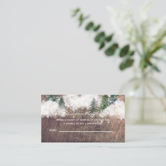 Baby het is Koud Buiten de Draagbare Raffle Informatiekaartje (Staand voorkant)