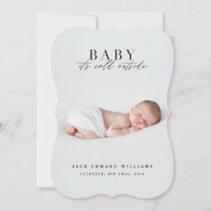 Baby het is koud buiten de eerste kerstfoto feestdagenkaart