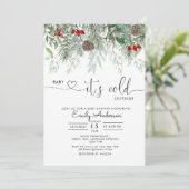 Baby Het is koud buiten de Evergreen Pine Kaart (Staand voorkant)